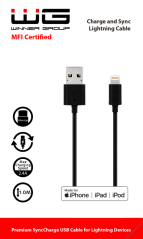 Datový kabel USB-A to Lightning MFI - 1m (černá)